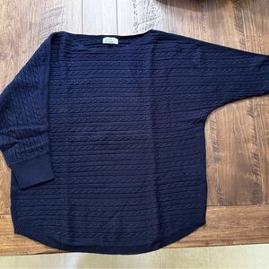 Navy Cable Knit Sweater